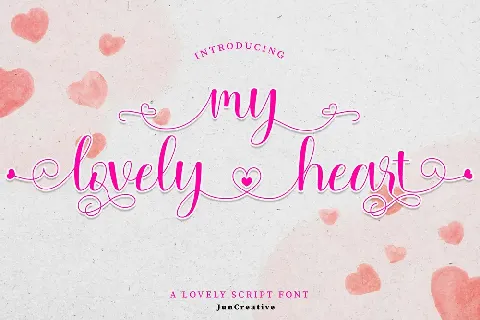 My lovely heart font