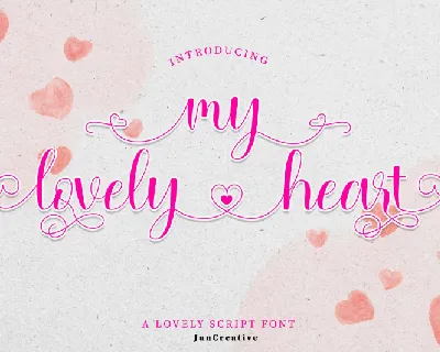 My lovely heart font