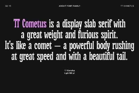 TT Cometus Family font