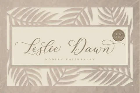 Leslie Dawn Calligraphy font