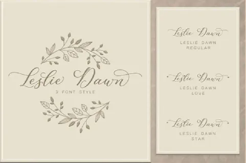 Leslie Dawn Calligraphy font