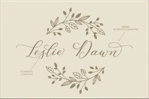 Leslie Dawn Calligraphy font