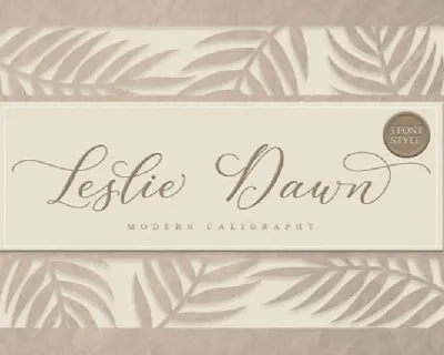 Leslie Dawn Calligraphy font