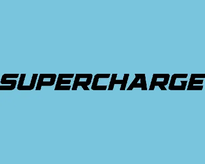 Supercharge font