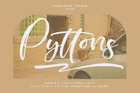 Pyttons â€“ Modern Signature font