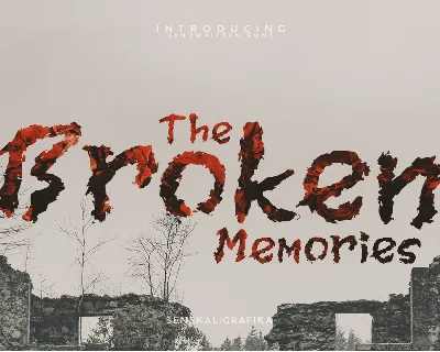 Broken Memories font