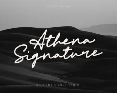 Athena Signature Script font