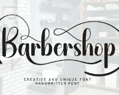 Barbershop Script font