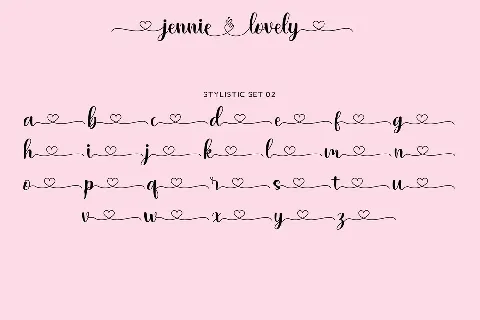 Jennie Lovely font