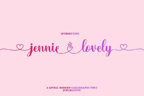 Jennie Lovely font