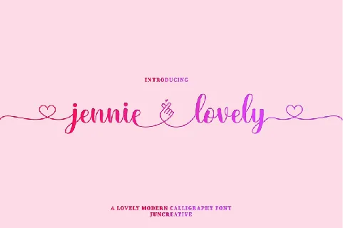 Jennie Lovely font