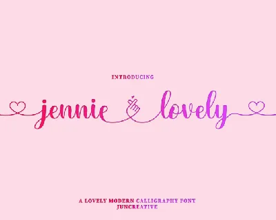 Jennie Lovely font