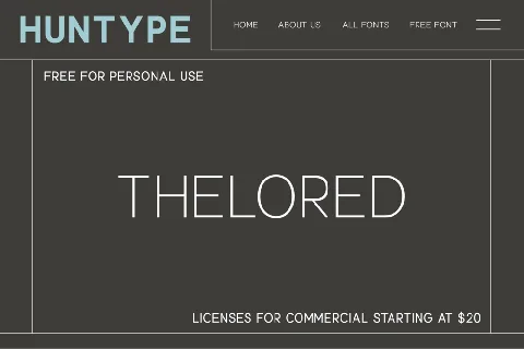 Thelored font