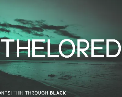Thelored font