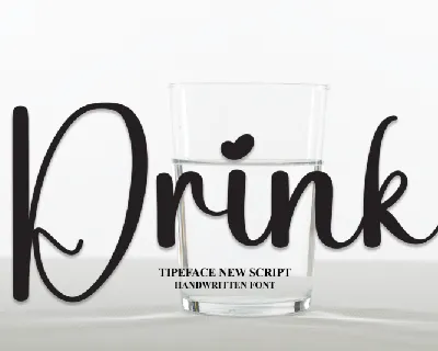 Drink font