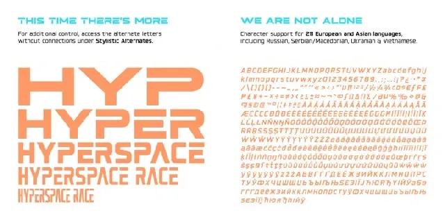 Hyperspace Race Family font