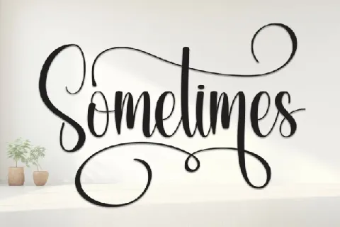 Sometimes Calligraphy font