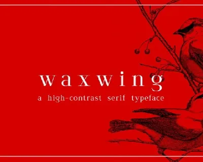 Waxwing font