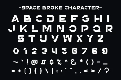 Space Broke font