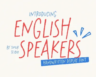 English Speakers font