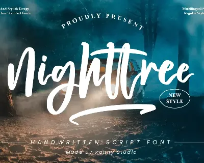 Nighttree font