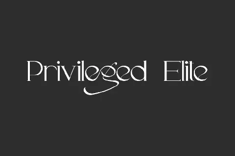 PrivilegedElite Demo font