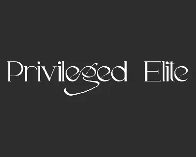 PrivilegedElite Demo font