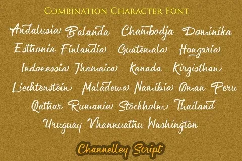 Channelley Script font