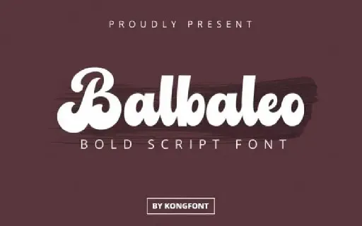 Balbaleo Bold Script font