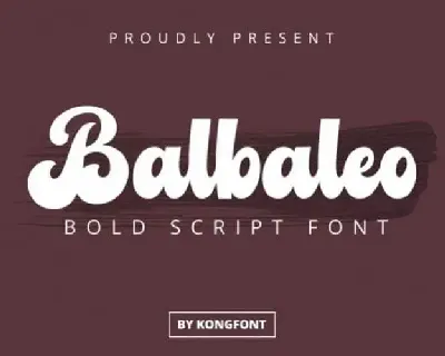 Balbaleo Bold Script font