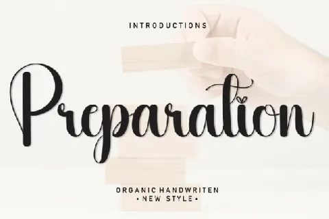 Preparation Script font