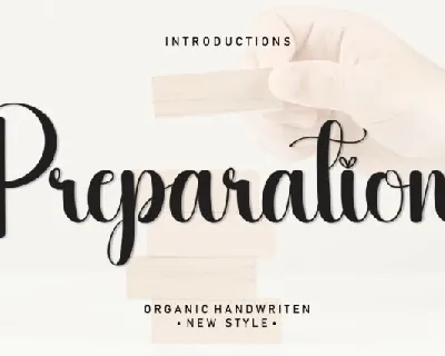 Preparation Script font