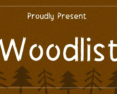 Woodlist font