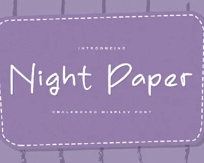 Night Paper font