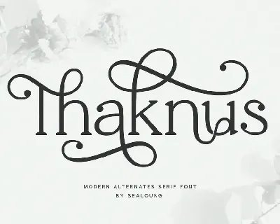 Thaknus Thaknus font