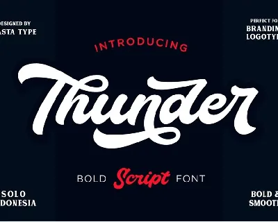 Thunder Bold Script font