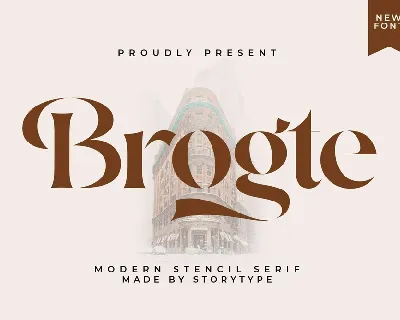 Brogte font