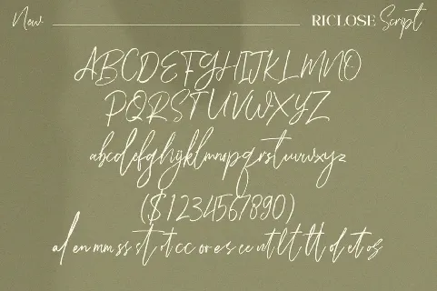 Riclose font