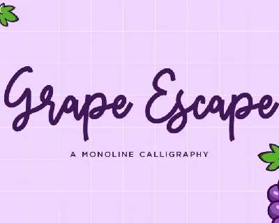 Grape Escape font