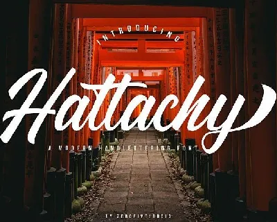 Hattachy Modern Script font