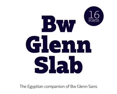 Bw Glenn Slab Family font