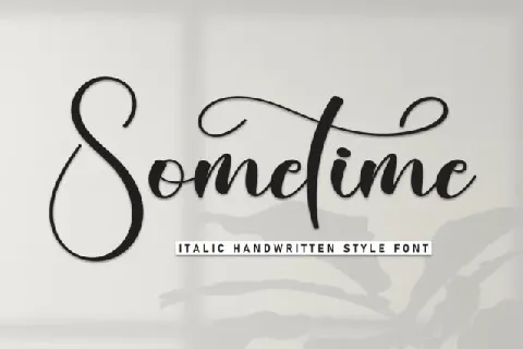 Sometime Calligraphy font