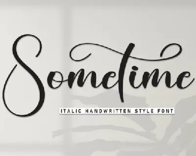 Sometime Calligraphy font