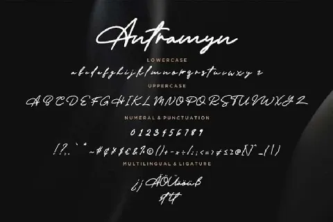 Antramyn Stylish Signature font