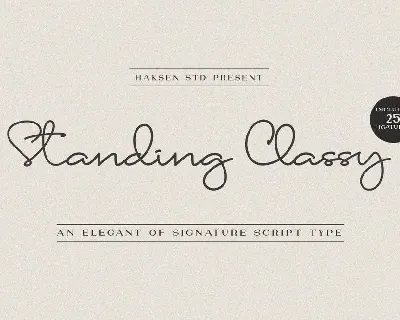 Standing Classy font