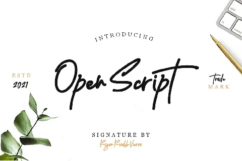 Open Script font