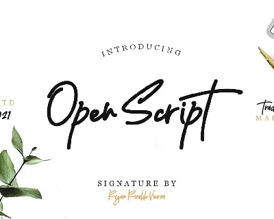Open Script font