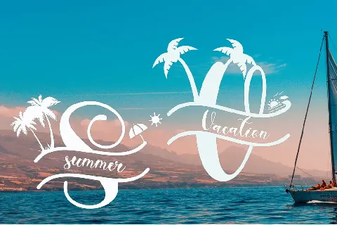 Summer Monogram font