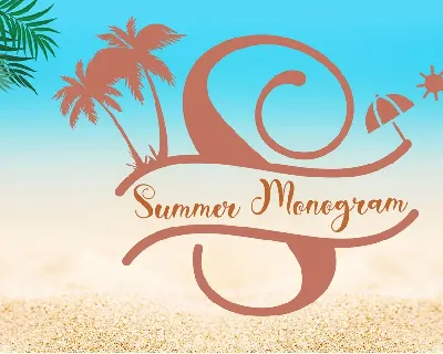 Summer Monogram font