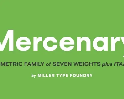 Mercenary Family font